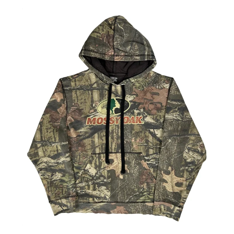 Mossy Oak Camo Hoodie - Medium Camo Cotton Blend