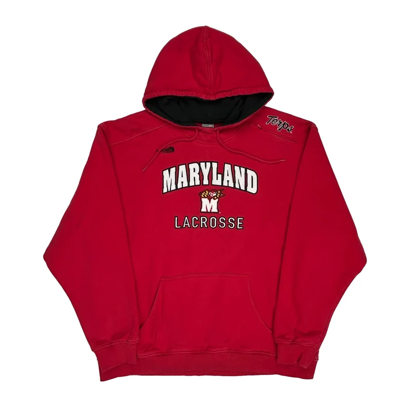 Maryland Lacrosse Nike College Hoodie - XL Red Cotton