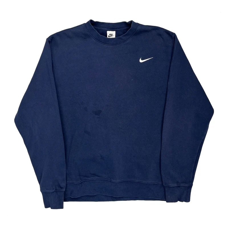 Nike Sweatshirt - Large Blue Cotton