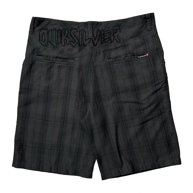 Quiksilver Checked Shorts - 36W 11L Grey Cotton