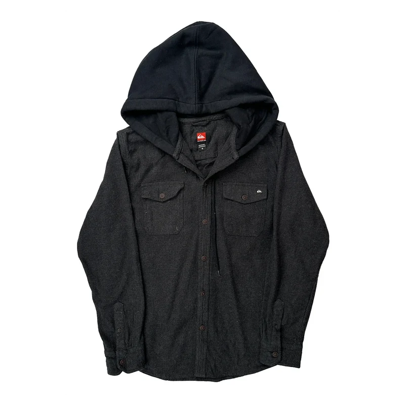 Quiksilver Hoodie - Small Black Cotton