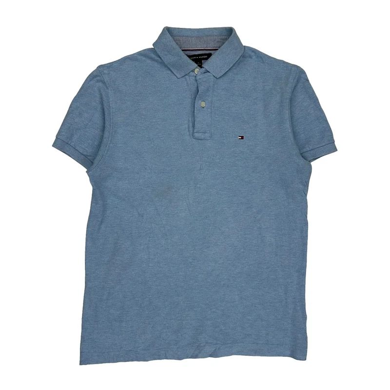 Tommy Hilfiger Polo Shirt - Medium Blue Cotton