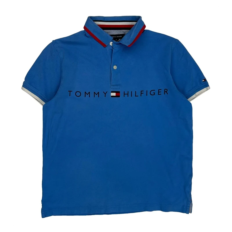 Tommy Hilfiger Slim Fit Polo Shirt - Medium Blue Cotton
