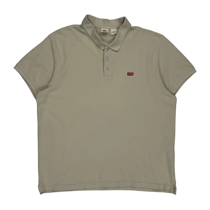 Levis Polo Shirt - XL Beige Cotton