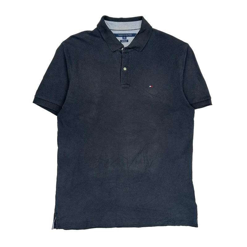 Tommy Hilfiger Polo Shirt - XL Black Cotton
