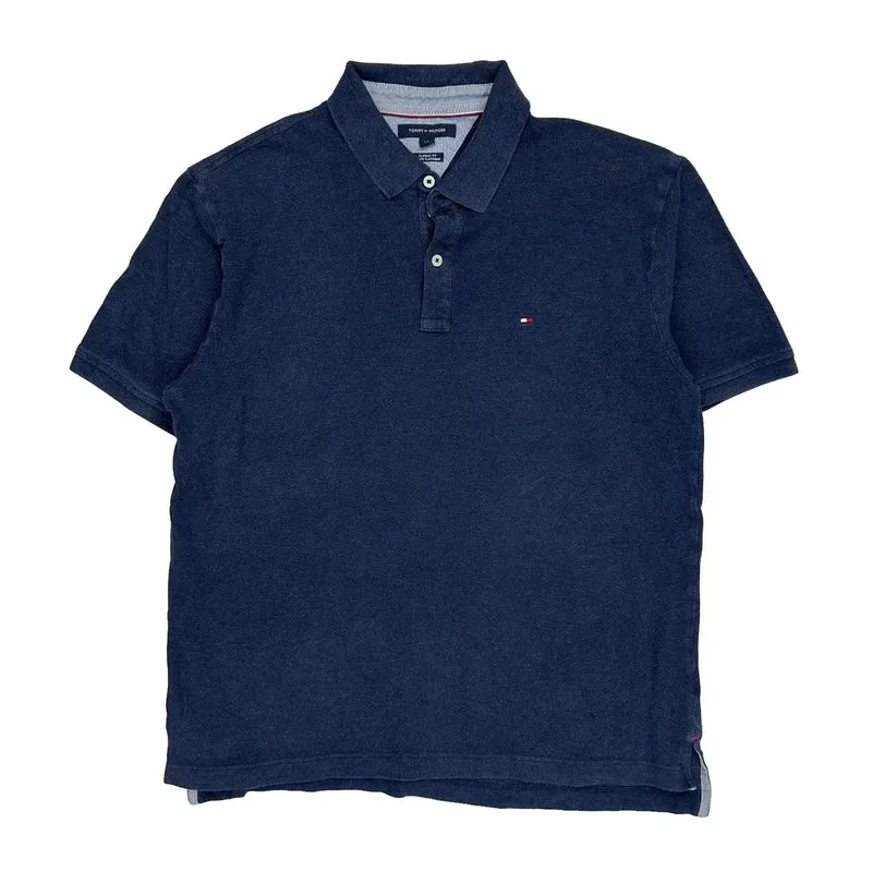 Tommy Hilfiger Polo Shirt - Large Navy Cotton