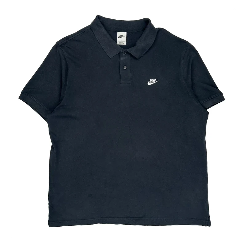 Nike Polo Shirt - XL Black Cotton
