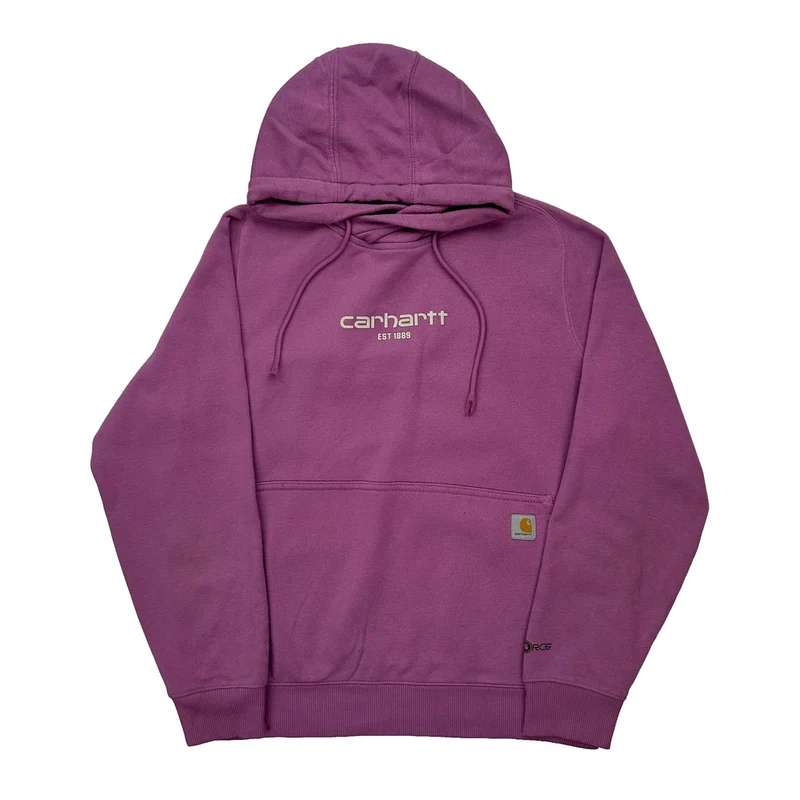 Relaxed Fit Carhartt Hoodie - Small Purple Cotton