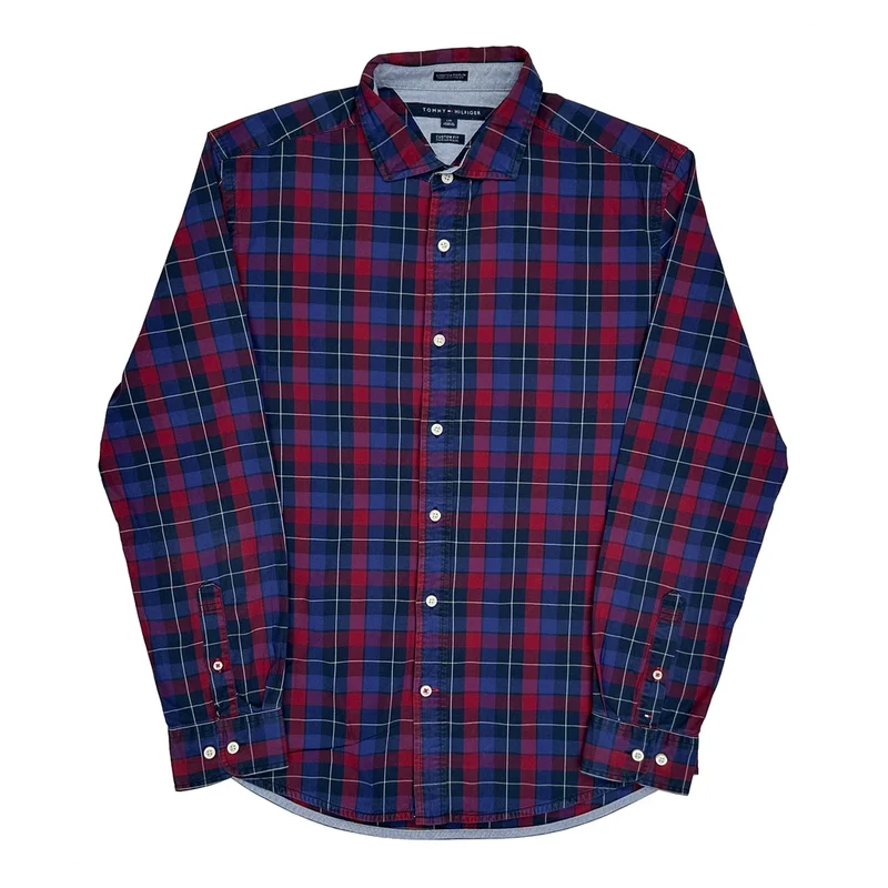 Tommy Hilfiger Checked Shirt - Large Multicoloured Cotton