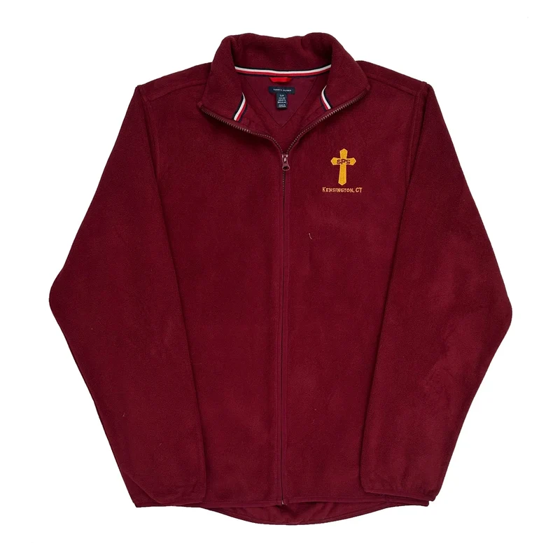 Kensington, Ct Tommy Hilfiger Fleece Jacket - Small Burgundy Polyester