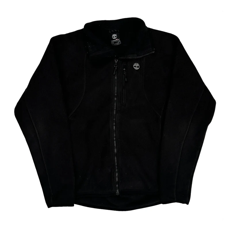 Timberland Slim Fit Fleece Jacket - Large Black Polyester