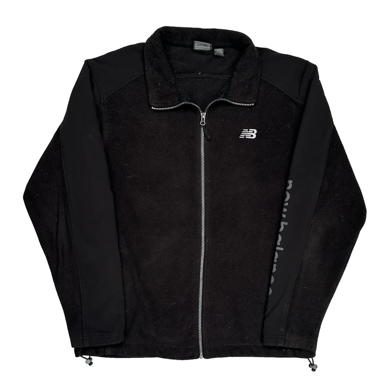 New Balance Fleece Jacket - Large Black Polyester