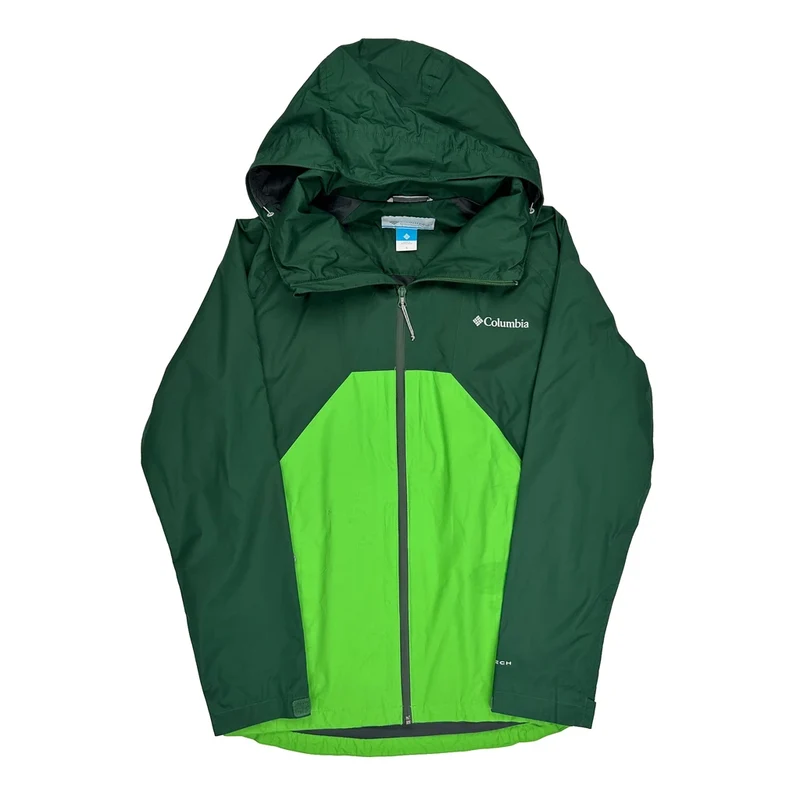 Columbia Waterproof Jacket - Small Green Polyester