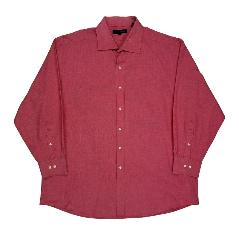 Tommy Hilfiger Checked Shirt - XL Red Cotton
