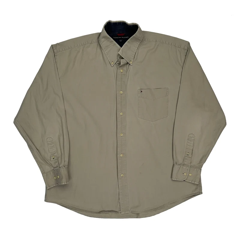 Tommy Hilfiger Shirt - XL Khaki Cotton