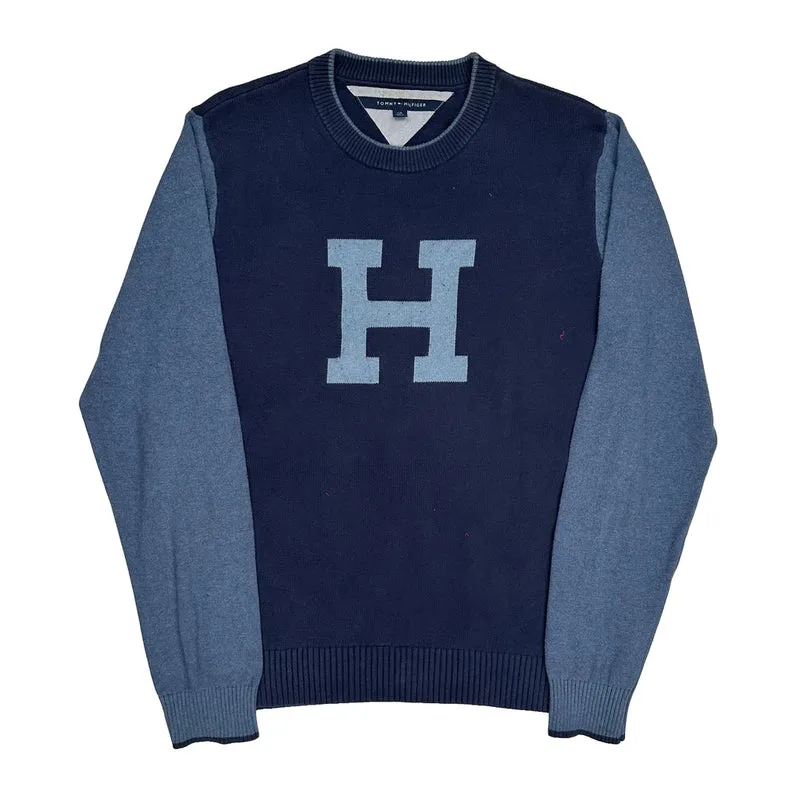 Tommy Hilfiger College Sweatshirt - Large Navy Cotton