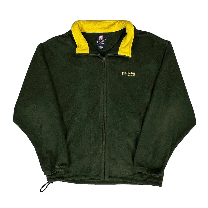 Chaps Ralph Lauren Fleece Jacket - XL Green Polyester
