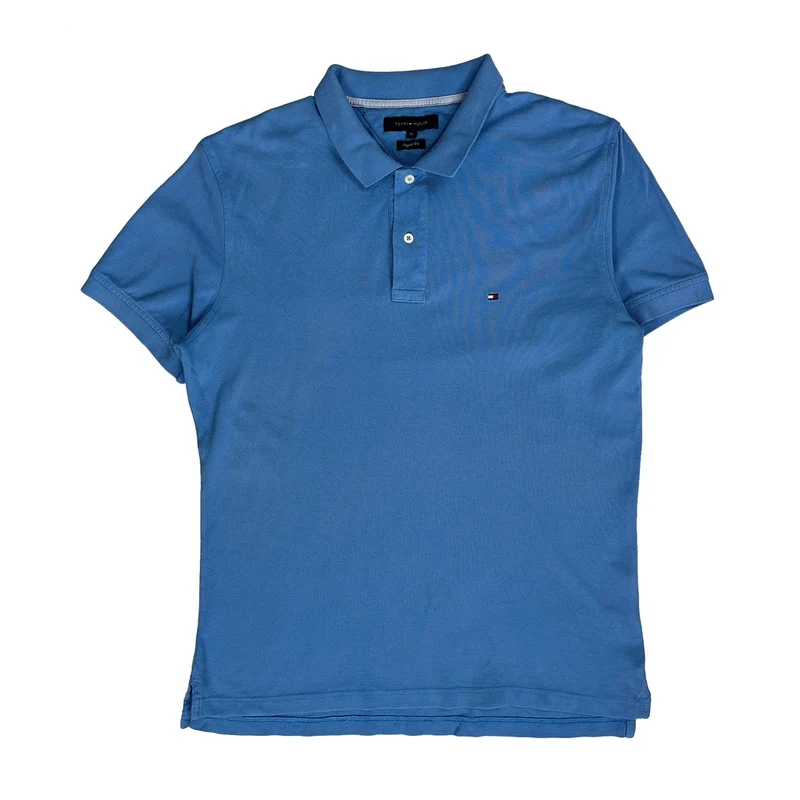 Tommy Hilfiger Polo Shirt - XL Blue Cotton