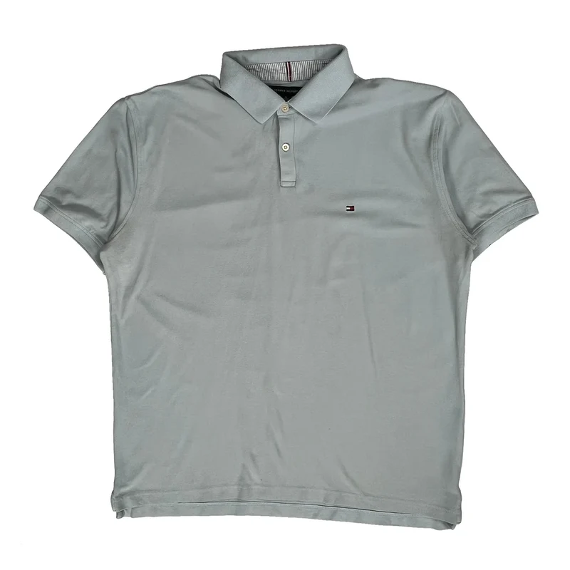 Tommy Hilfiger Polo Shirt - XL Grey Cotton