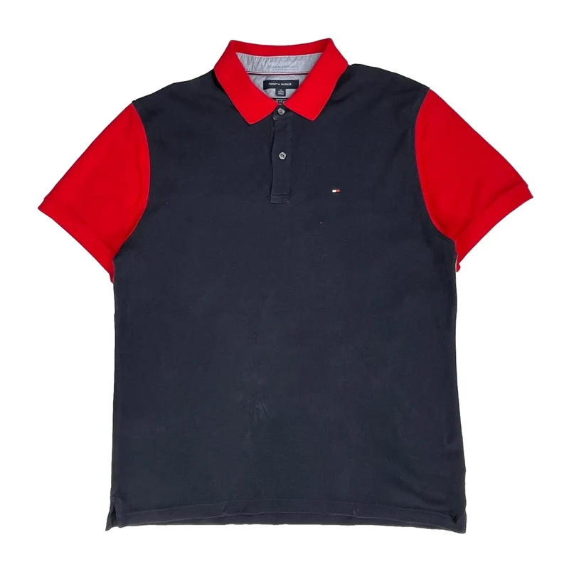 Tommy Hilfiger Polo Shirt - XL Navy Cotton