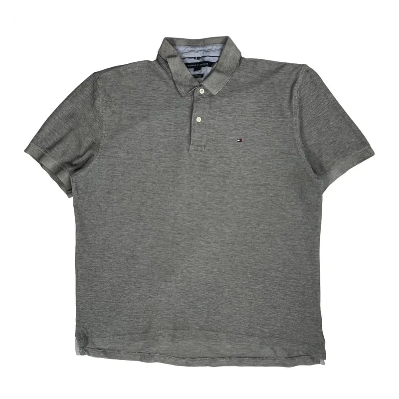 Tommy Hilfiger Polo Shirt - XL Grey Cotton
