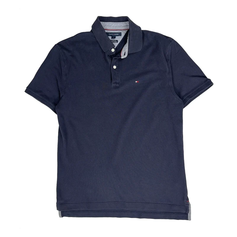 Tommy Hilfiger Polo Shirt - Medium Navy Cotton