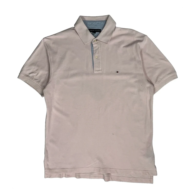 Tommy Hilfiger Polo Shirt - Large Pink Cotton