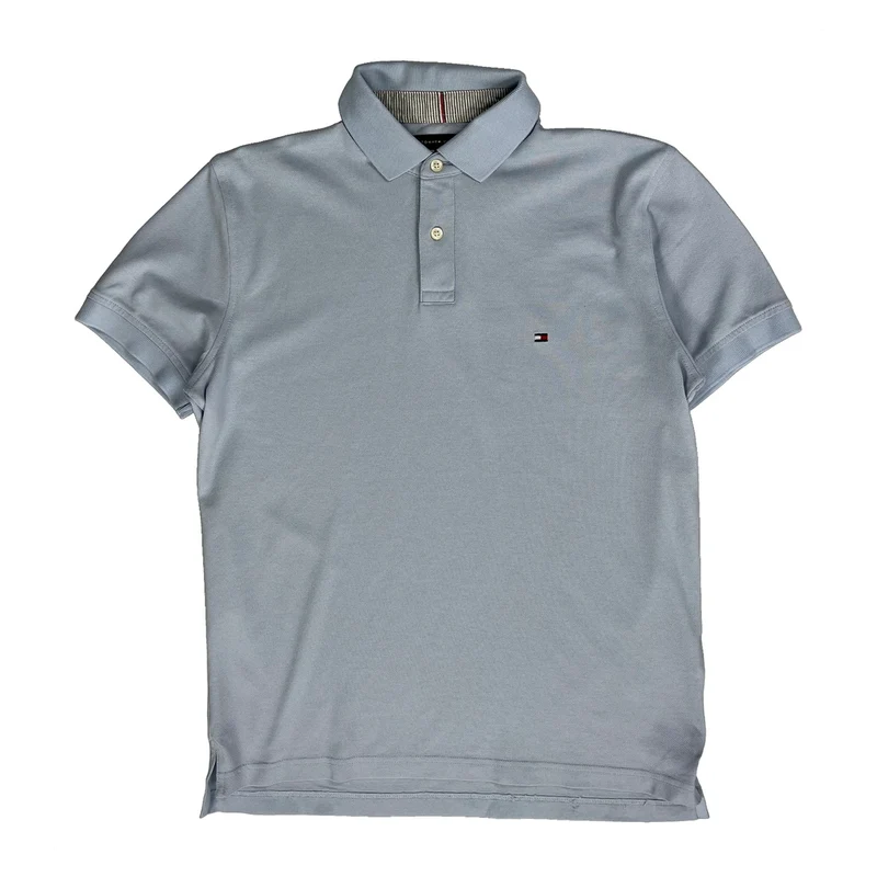 Tommy Hilfiger Polo Shirt - Small Blue Cotton