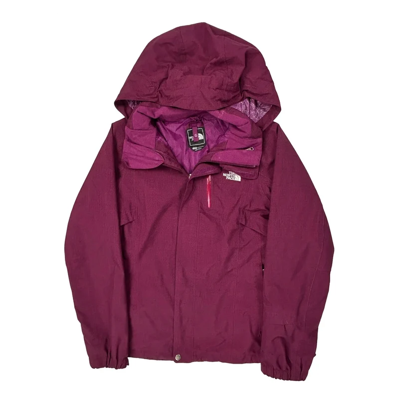 The North Face Waterproof Jacket - Large Purple Polyester