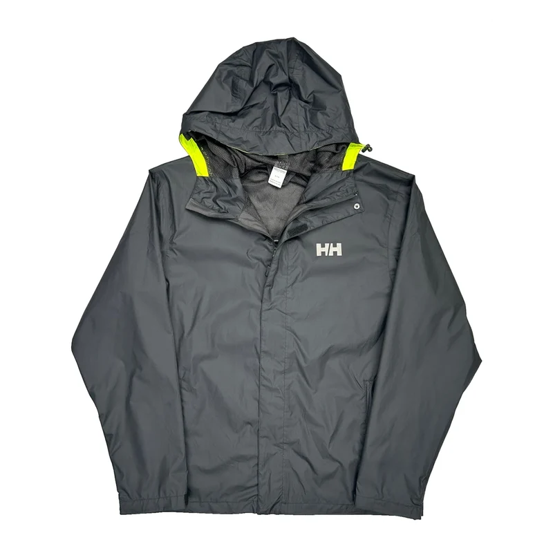 Helly Hansen Waterproof Jacket - Large Grey Polyester