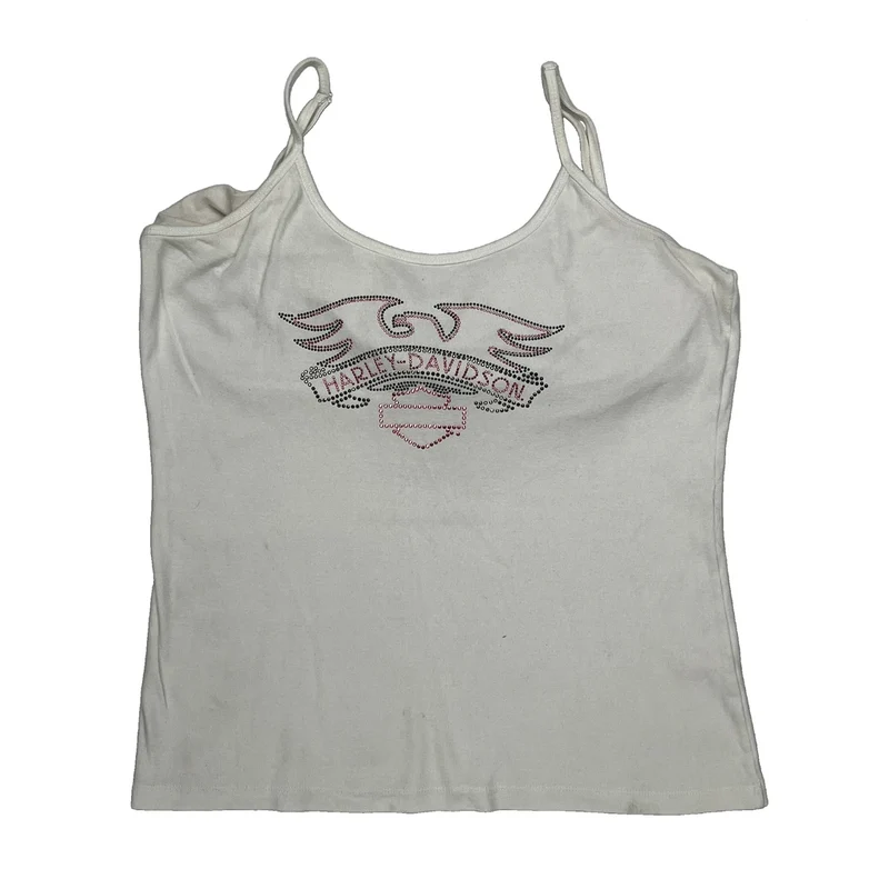 Daytona Harley Davidson Graphic Top - XL White Cotton