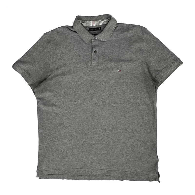 Tommy Hilfiger Polo Shirt - 2XL Grey Cotton