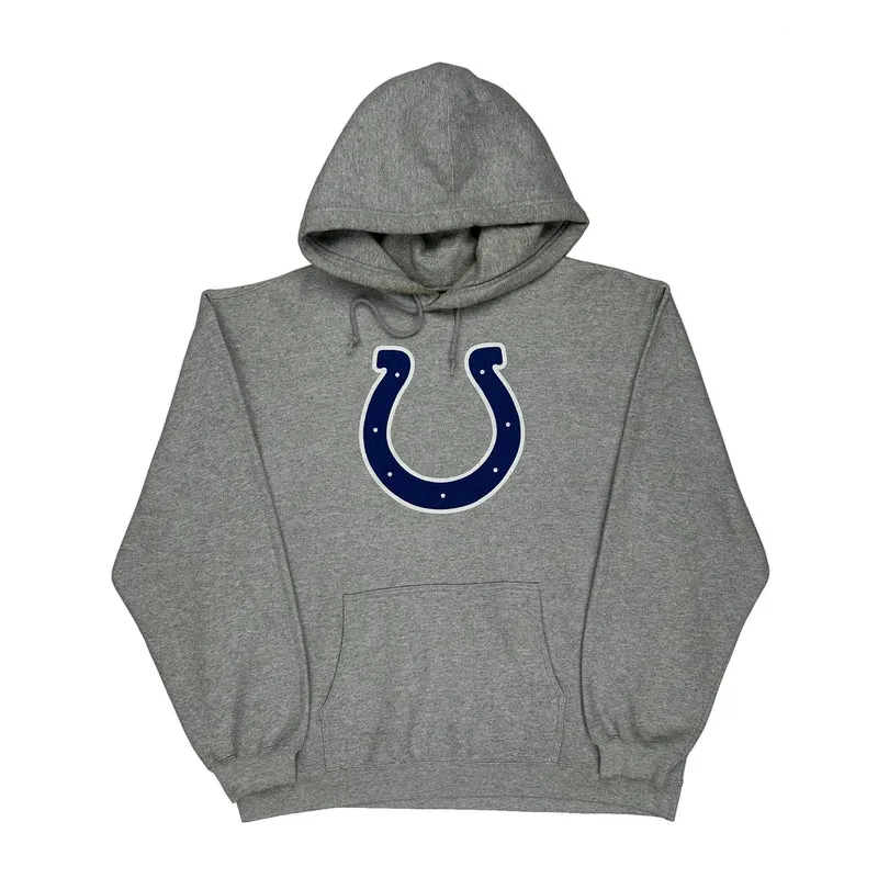 Football Team Logo Reebok Football Hoodie - Large Grey Cotton Blend