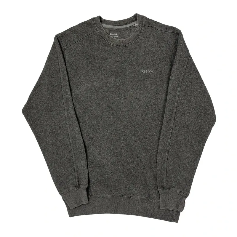 Reebok Sweatshirt - Medium Grey Cotton Blend