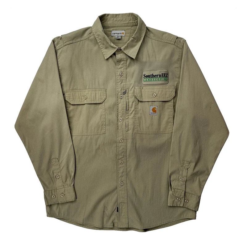 Carhartt Ripstop Shirt - Large Beige Cotton