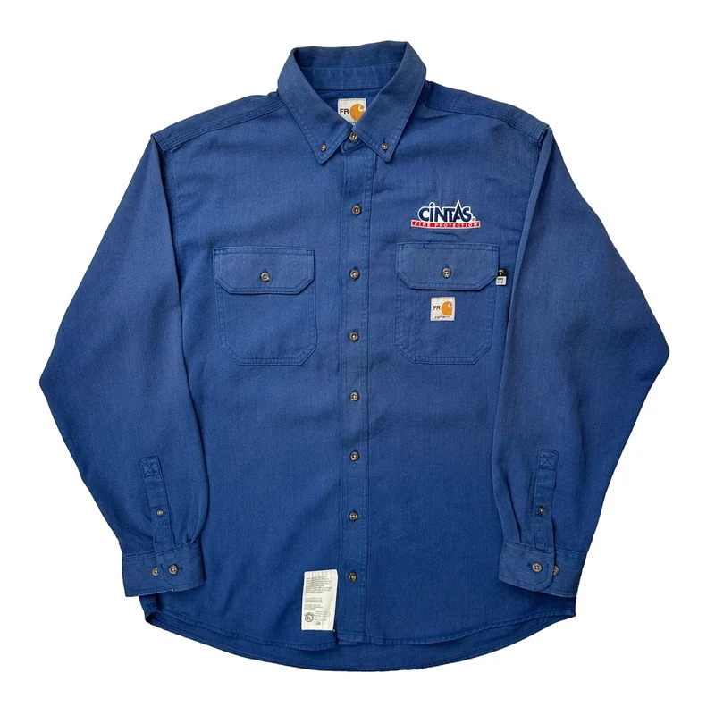 Carhartt Shirt - Large Blue Tencel Blend