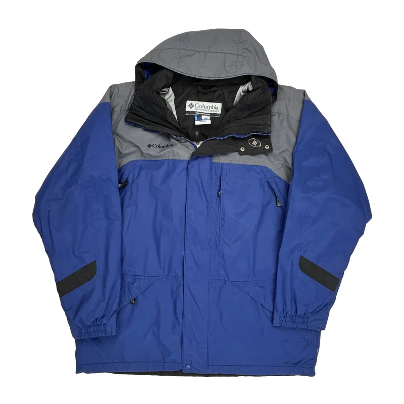 Columbia Waterproof Ski Jacket - Large Blue Polyester