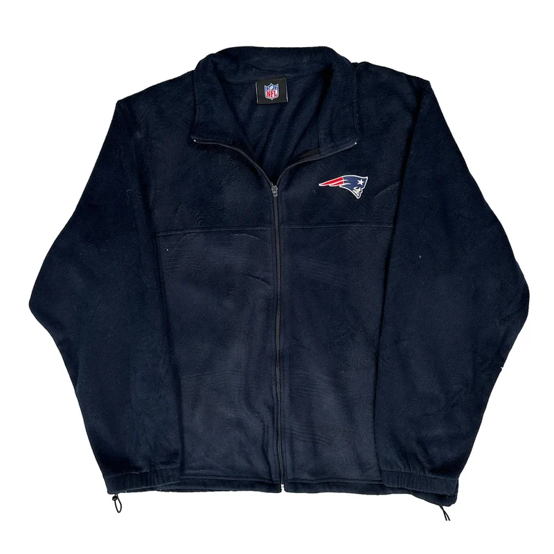 New England Patriots Nfl Football Fleece Jacket - XL Navy Polyester