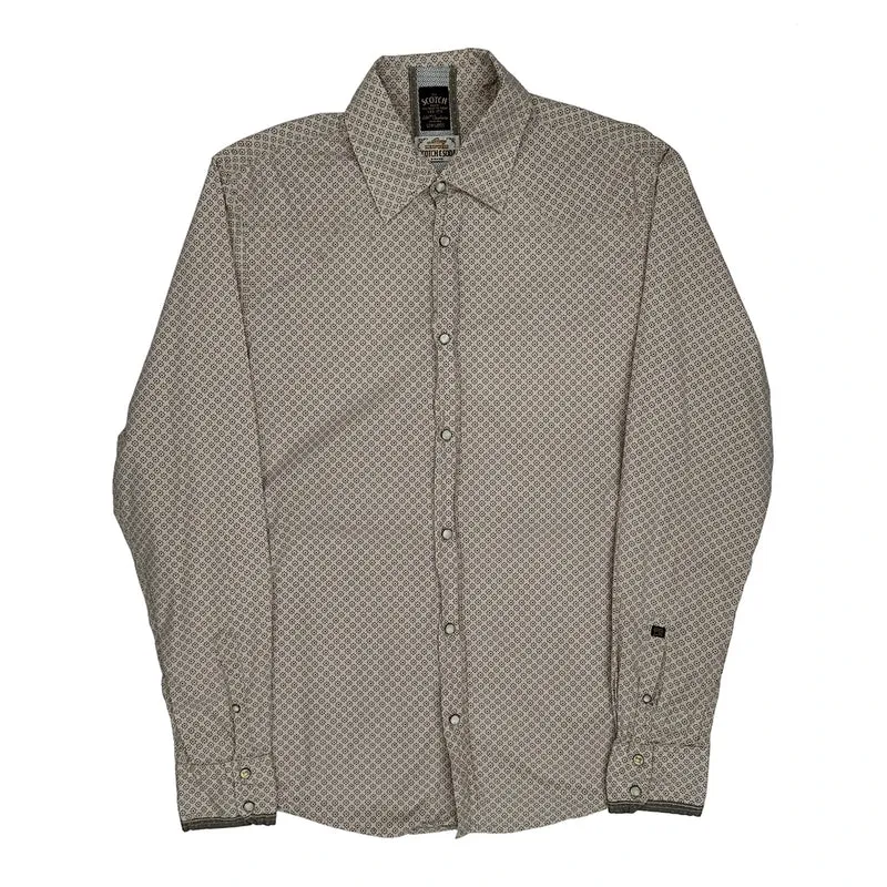 Scotch & Soda Shirt - Large Beige Cotton