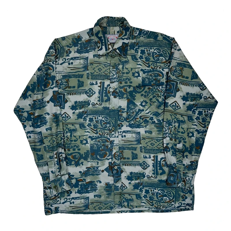 Unbranded Shirt - XL Blue Cotton