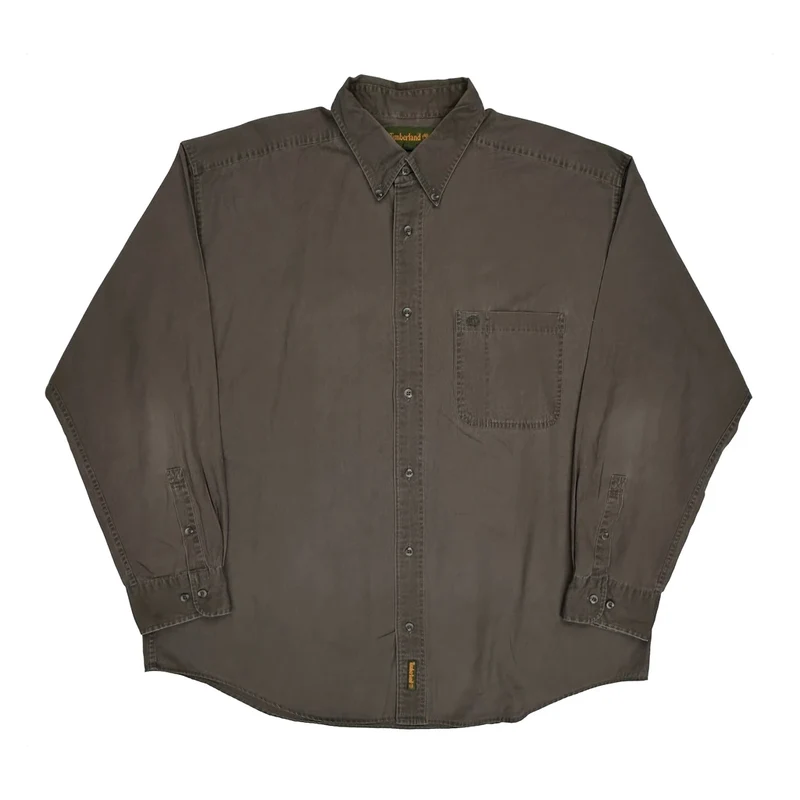 Timberland Shirt - XL Brown Cotton