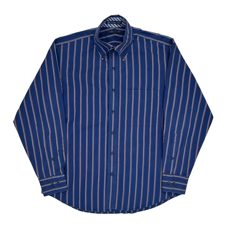 Tommy Hilfiger Striped Shirt - Medium Blue Cotton