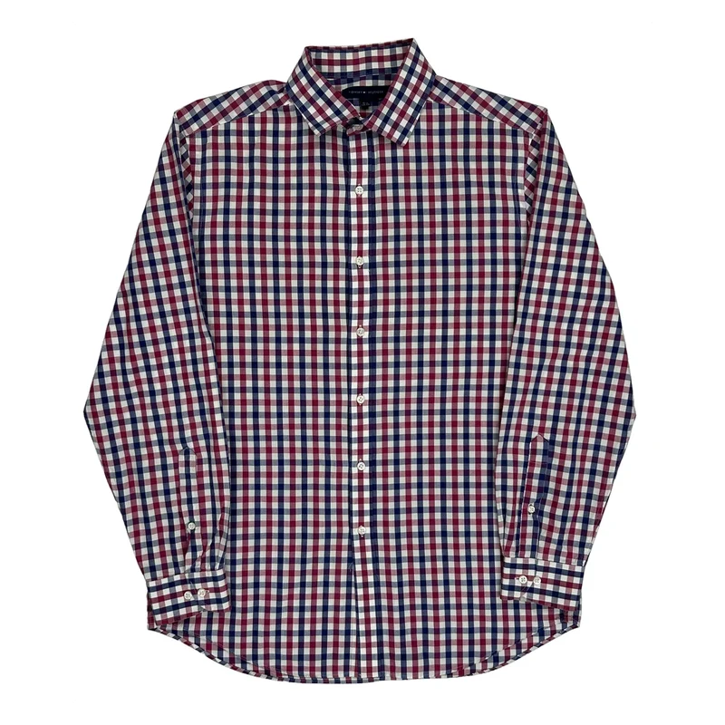 Tommy Hilfiger Checked Shirt - Medium Multicoloured Cotton