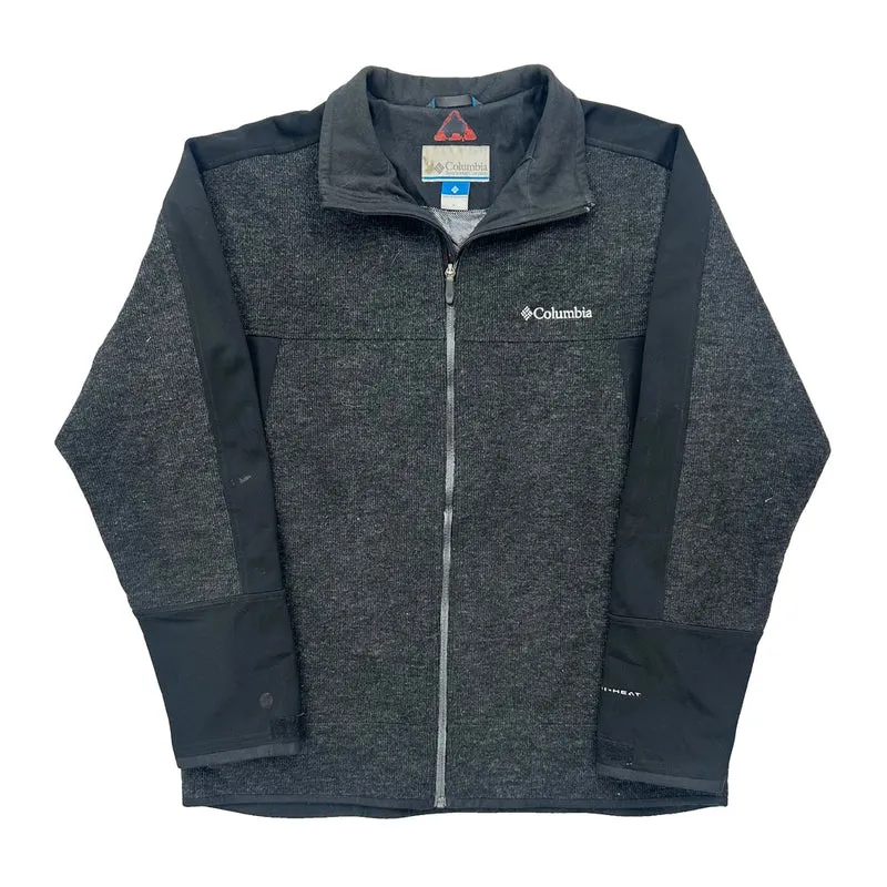 Columbia Fleece Jacket - Large Grey Polyester