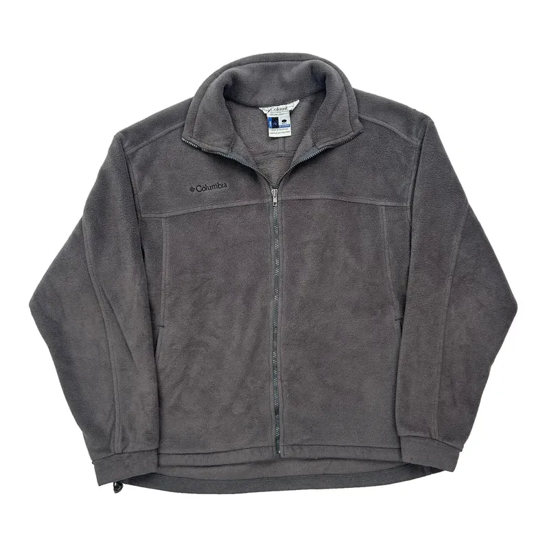 Columbia Fleece Jacket - Large Grey Polyester