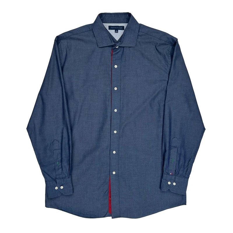 Tommy Hilfiger Shirt - Large Blue Cotton