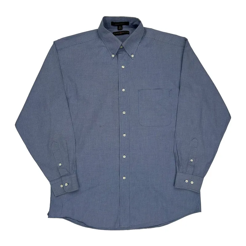 Tommy Hilfiger Checked Shirt - Medium Blue Cotton