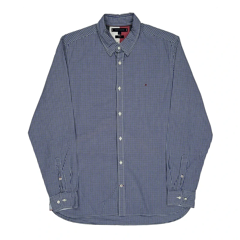 Tommy Hilfiger Checked Shirt - XL Blue Cotton