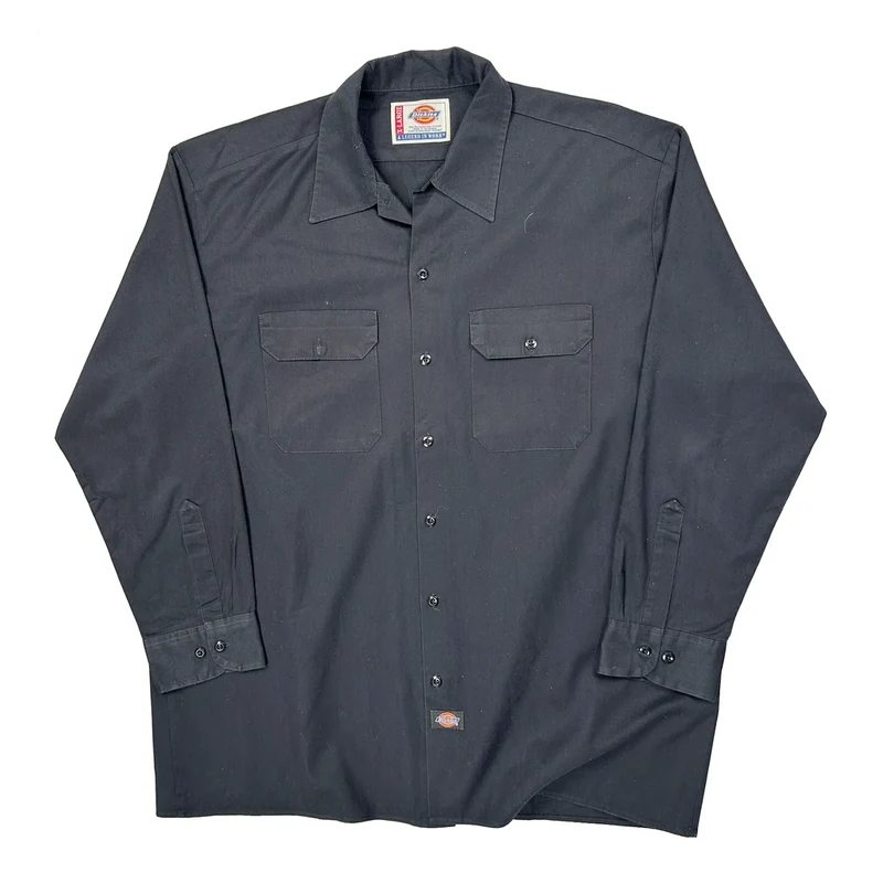 Dickies Shirt - XL Black Polyester Blend