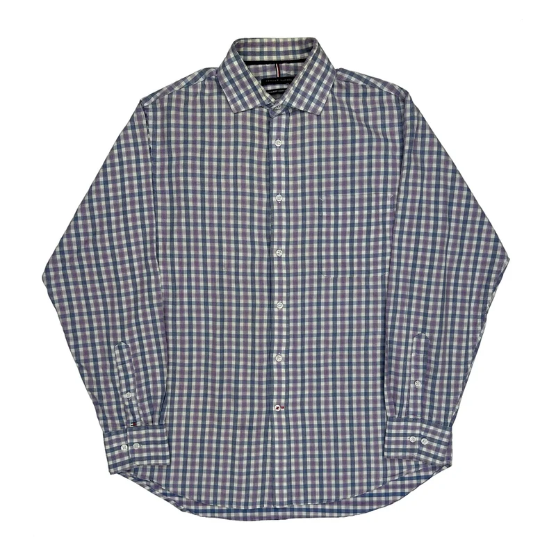 Tommy Hilfiger Checked Shirt - Large Multicoloured Cotton